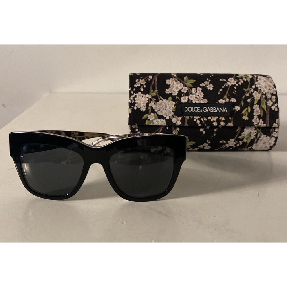 DOLCE & GABBANA Sunglasses With Case DG4231 Black floral Inside